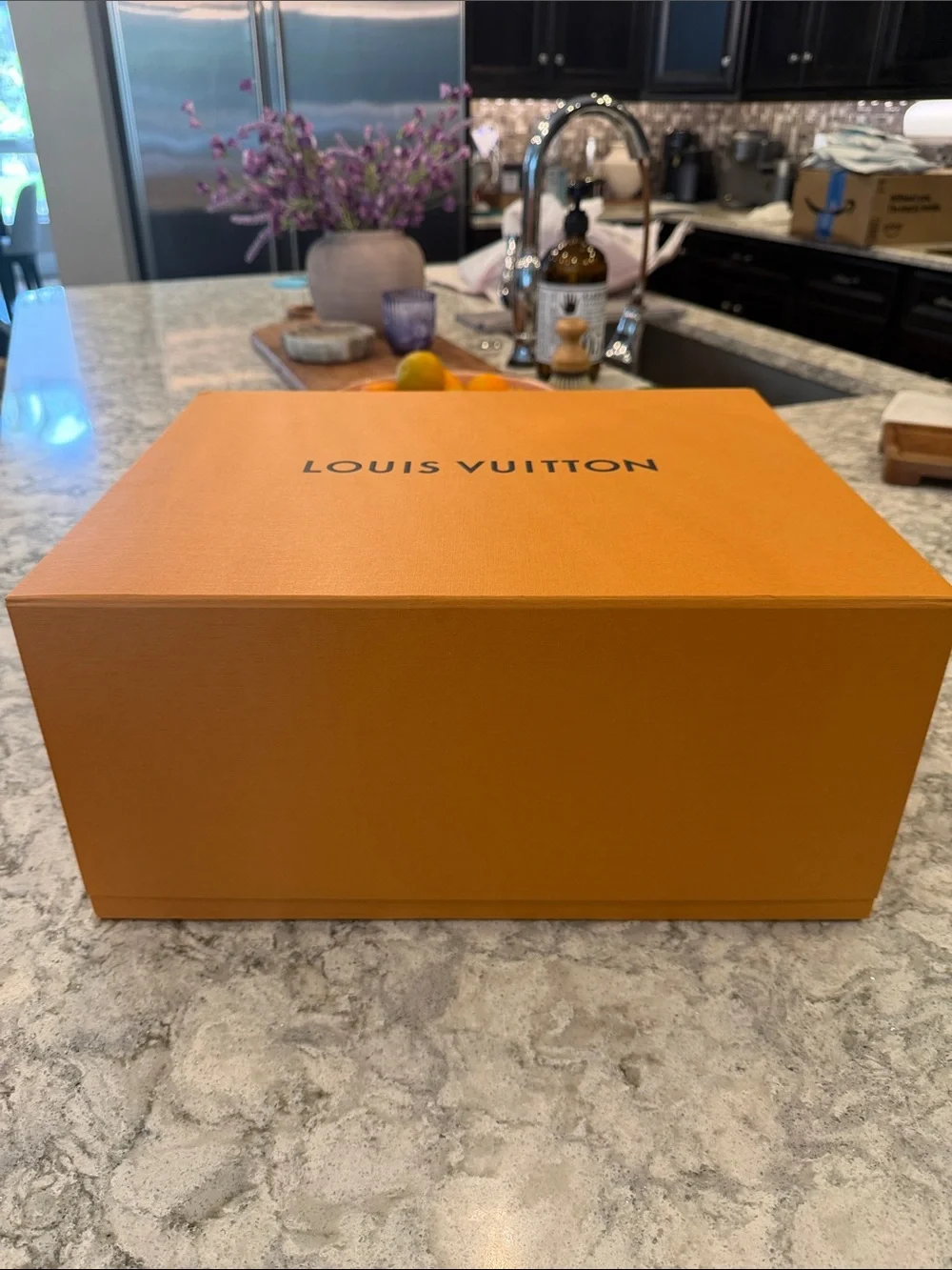 Louis Vuitton Orange Storage Box - Designer Home Organizer